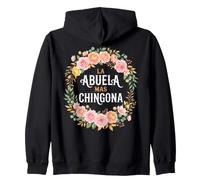 La Abuela Mas Chingona Aquarelle Florale Sweat à Capuche