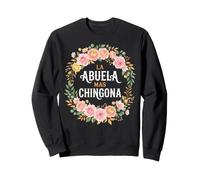 La Abuela Mas Chingona Aquarelle Florale Sweatshirt