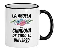 La Abuela Mas Chingona De Todo El Universo Tasse À Café Avec Anse Mug À Café Humour Tasse Pour Boissons Chaudes Espresso Travail 330Ml