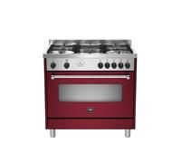 La Allemagne AMN965GVIT Cuisine 90 CM 5 Brûleurs Four À Gaz Bordeaux Classe A+