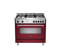 La Allemagne AMN965GVIT Cuisine 90 CM 5 Brûleurs Four À Gaz Bordeaux Classe A+