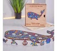 Puzzle en bois - La Baleine Bleue - Coffret bois - Creatifwood G