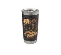 La bande dessinée d'Halloween Vampurr mord encore une fois Halloween Gobelet isotherme en acier inoxydable double paroi