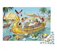 La Barge de Cléopâtre sur Le Nil Puzzle en Bois Imperméable DIY Puzzles De 1000 Pièces pour Adultes Cadeaux Impossible Jeux Éducatifs