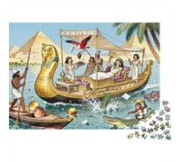La Barge de Cléopâtre sur Le Nil Puzzle en Bois Imperméable DIY Puzzles De 1000 Pièces pour Adultes Amusant Jeux Éducatifs