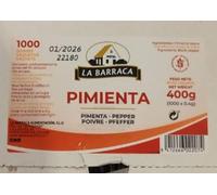 La Barraca Pimienta Poivre Noir Moulu, Sachets Individuels, 1000 Unités, 400g