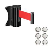 La barrière magnétique peut être étirée, Barrière de ceinture rétractable, cordon Ty, argent/noir, 2-10 m, 1-3 pièces(Black -,5m-2pcs)