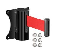 La barrière magnétique peut être étirée, Barrière de ceinture rétractable inoxydable et noire 2-10m Construction Parking Public(Black -,5m)