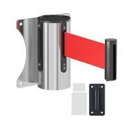 La barrière magnétique peut être étirée, Barrière de ceinture rétractable inoxydable et noire 2-10m Construction Parking Public(Stainless Steel - No-drill,10m)