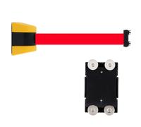 La barrière magnétique peut être étirée, Barrière escamotable d'isolement multi 2-10m for des galeries de musées parcs d'hôtels(Yellow -,2m)