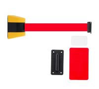 La barrière magnétique peut être étirée, Barrière escamotable d'isolement multi 2-10m for des galeries de musées parcs d'hôtels(Yellow - Not Drillable,2m)