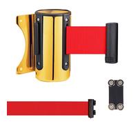 La barrière magnétique peut être étirée, Barrière rétractable multicolore 2-10m for hôtels, parcs, musées, galeries(Gold,2m)