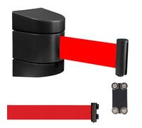 La barrière magnétique peut être étirée, Barrière rétractable multicolore 2-10m hôtels parcs musées galeries(Black B,10m)