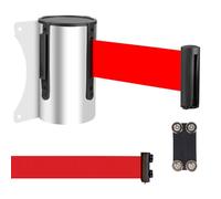La barrière magnétique peut être étirée, Barrière rétractable multicolore 2-10m hôtels parcs musées galeries(Silver,10m)