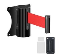 La barrière magnétique peut être étirée, Bloc de circulation contrôle des foules barrière cordon fixe rétractable multicolore 2-10m(Black - No Drill Required,2m)