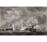 La bataille de Camperdown - Kamperduin in Dutch - 11 octobre 1797 pendant les guerres révolutionnaires françaises. Il a été combattu entre la flotte britannique de la mer du Nord et une flotte de la