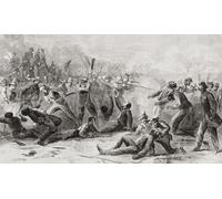 La bataille de Fort Pillow ou le massacre de Fort Pillow le 12 avril 1864 à Henning Tennessee États-Unis d'Amérique pendant la guerre civile américaine. Une garnison de l'Union en infériorité