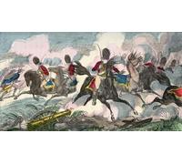La bataille d'Eutaw Springs le 8 septembre 1781 pendant la guerre d'indépendance américaine (1775-1783). From An Illuminated History of North America from the early period to the present time