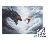 La Bataille du Dragon Puzzle 1000 Pièces Adulte en Carton Épais Et Robuste, Puzzle Brain Training Puzzle pour Une Activité Fuzzle Après L'école, Passion Nature Et Faune 52x38cm/1000pcs