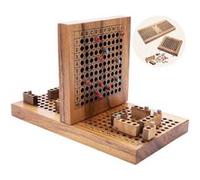 Engelhart - 350430 - Bataille Navale en Bois - Stratégie - Plateau Écologique - Jeu de Famille - 2 Joueurs - Jeux de Societe Traditionnel en Bois