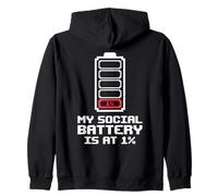 La Batterie Sociale est à 1% du Pixel Art introverti Sweat à Capuche