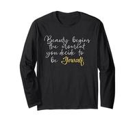 La beauté Commence | Inspiration de Citation de Motivation Manche Longue