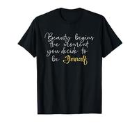 La beauté Commence | Inspiration de Citation de Motivation T-Shirt