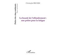 La beauté de l'effondrement Une prière pour la fatigue - Christophe Brunski - L'harmattan - broché - Poésie