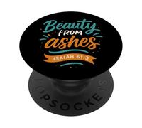La beauté des Cendres Ésaïe 61 3 - Une Foi chrétienne Vintage PopSockets PopGrip Adhésif