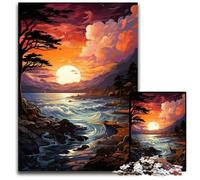 La beauté psychédélique colorée du lac Baïkal Puzzles 1000 pièces pour Adultes Puzzles Difficiles pour Adultes Idée Cadeau d'anniversaire Jeu de Casse-tête Stimulant 1000 pièces (38x26cm)