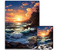 La beauté psychédélique colorée du lac Baïkal Puzzles pour 1000 pièces Puzzles stimulants Casse-tête Jeu pour Adultes Activité Interactive familiale 1000 PCS (38x26cm)