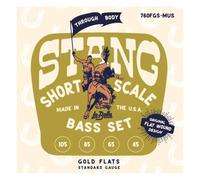 La Bella 760FGS-MUS STANG - Gold Flat Wound Short Scale Through Body Light 4 - Corde de guitare basse 45-105