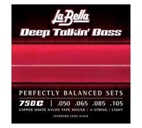 La Bella Bass 750C White Nylon 050/105