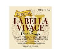 La Bella Strings »VIVACE OUD - OUVIV-AC - ARABIC TUNING« Jeu de Cordes pour Oud - Fluorocarbon/Silver-Plated Wound - Jeu à 11 cordes