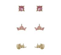 La Belle Au Bois Dormant - 3 Paires De Clous D'oreilles