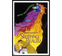 La Belle au bois dormant - Poster - Classic + cadre amovible, Shinsuke® Maxi plastique noir, vitre acrylique