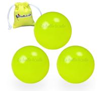 La belle boule® | 3 Cochonnets fluorescents en Résine Haute Visibilité pour Pétanque + Pochette - Boule de Pétanque, Cochonnet Lumineux, Accessoire Pétanque Intérieur ou Extérieur (Yellow)