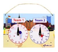 La belle boule® | Compteur de Score 30x20cm Pétanque en Étain Vintage | Plaque Métal avec Aiguilles Pivotantes pour 2 Équipes | Accessoire Décoratif Intérieur Extérieur (Germany)