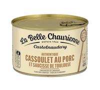 LA BELLE CHAURIENNE - Cassoulet Savoureux au Porc, Recette Traditionnelle Gourmande (Boîte 420g) - lot de 4 - Vendu par Lot