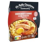 LA BELLE CHAURIENNE - Choucroute Garnie Savoureuse au Riesling, Texture Fondante (Barquette 300g) - Le Lot De 3