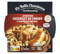 LA BELLE CHAURIENNE - Plat Cuisiné - Cassoulet au Canard et Saucisse de Toulouse · Authentique · Prêt en 2 min au Micro-Ondes · Canard et Porc France - la barquette de 300g - Le Lot De 4