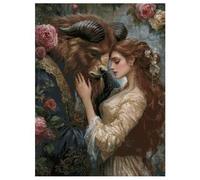 La Belle et la Bête Série 4, toile Aïda 14 points, point de croix 180 x 238, 32 x 43 cm, kit de broderie au point de croix