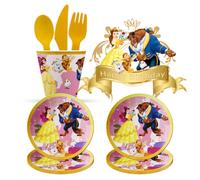 La belle et la bête thème princesse Disney Chliden fête d'anniversaire réception-cadeau pour bébé Festival célébration fournitures d'emballage décoratives Cupcake 12Pcs