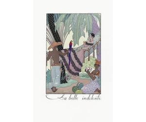 La belle indolente. La beauté paresseuse. De l'almanach de George Barbier Falbalas et Fanfreluches 1922-1926. Après une œuvre de l'illustrateur français George Barbier 1882-1932. Poster imprimé de Ken