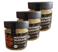 La Belle Truffe - Lot 3x Moutarde à la truffe d'été 2% - Bocal 100g