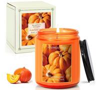 LA BELLEFÉE Bougie Parfumée Citrouille Grande Bougie Cire de Soja Naturel Idée Cadeau pour Halloween, Fête Décor, Décoration d'Intérieur, 45 Heures