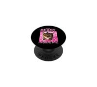 La bête en Moi Mème de Chat drôle PopSockets PopGrip Adhésif