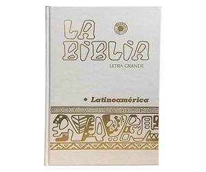 la Biblia Latinoamericana con Uneros Letra Grande Tapa Blanca Biblia Latina en Espanol con indices Latin Bible with separations White Bible the Latin american Bible in Spanish