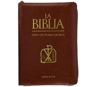 La Biblia. Libro del Pueblo de Dios: Edición símil bitono piel con cremallera