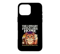 La bibliothèque me Donne l'impression d'être chez Moi : Les Livres sont là où Je vis Coque pour iPhone 16 Pro Max